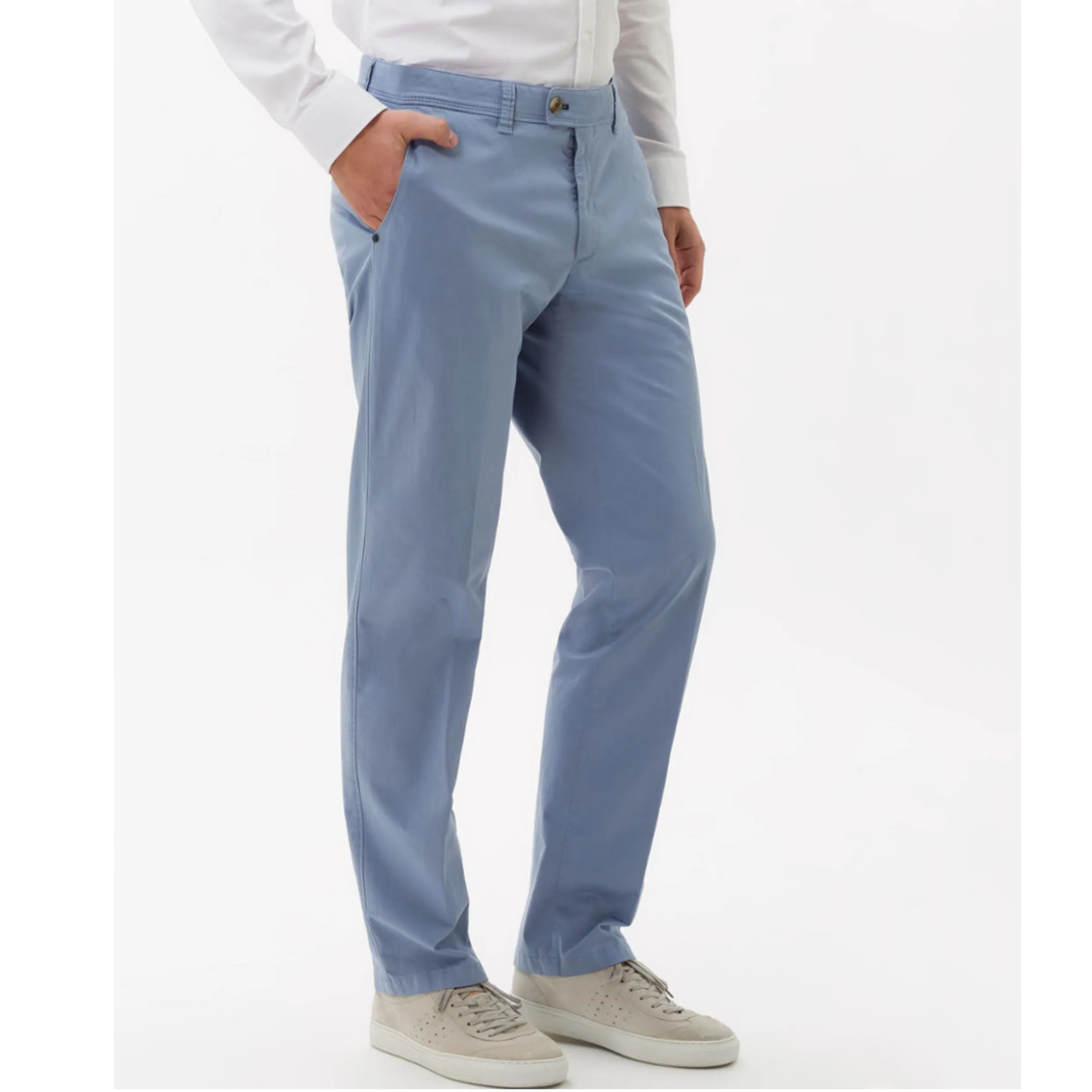 Eurex by Brax Luxury Quality Gaberdine Cotton Chino Jim - Sky Blue new 54-1707