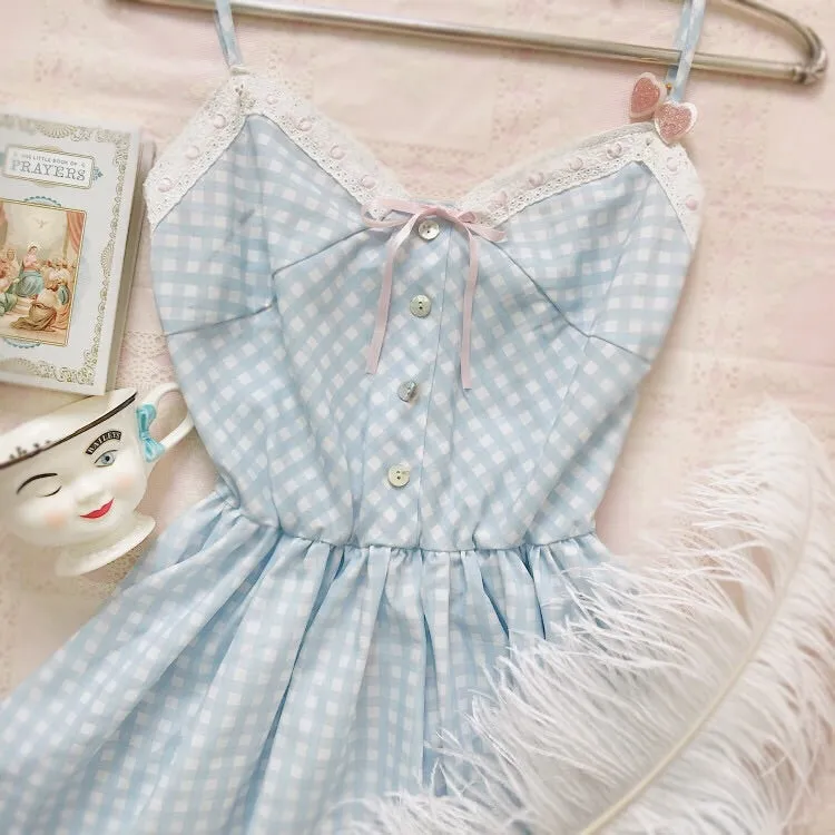 [Exclusive to PeilieeShop] Orange Blossom Gingham Dress