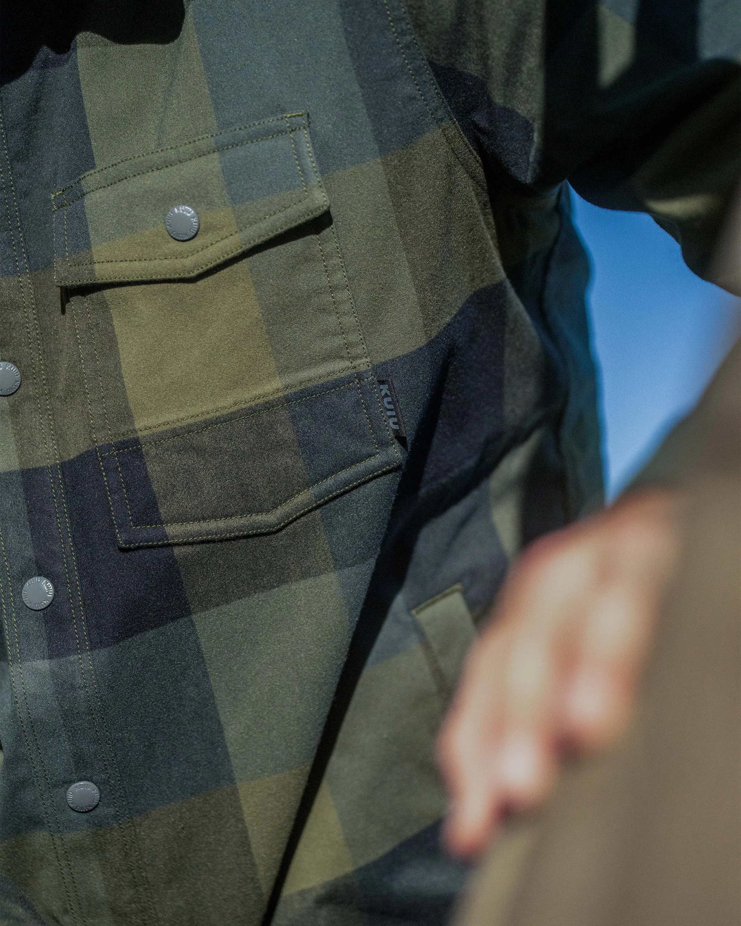 Field Flannel Fleece Shirt Jacket | Verde Plaid