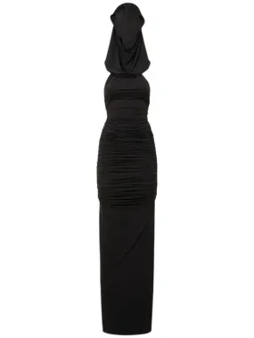 Giuseppe Di Morabito   Stretch jersey ruched long dress 