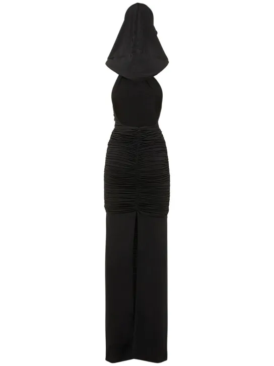 Giuseppe Di Morabito   Stretch jersey ruched long dress 