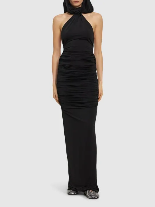 Giuseppe Di Morabito   Stretch jersey ruched long dress 