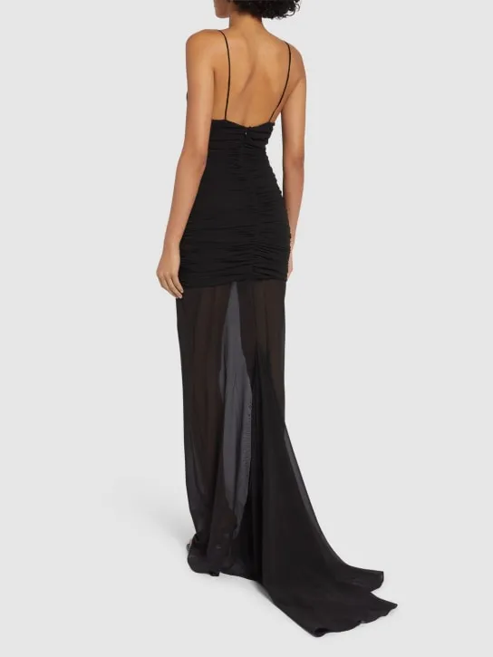 Giuseppe Di Morabito   Stretch silk chiffon long dress 