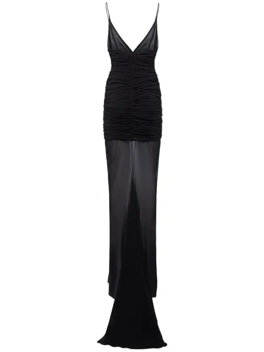 Giuseppe Di Morabito   Stretch silk chiffon long dress 