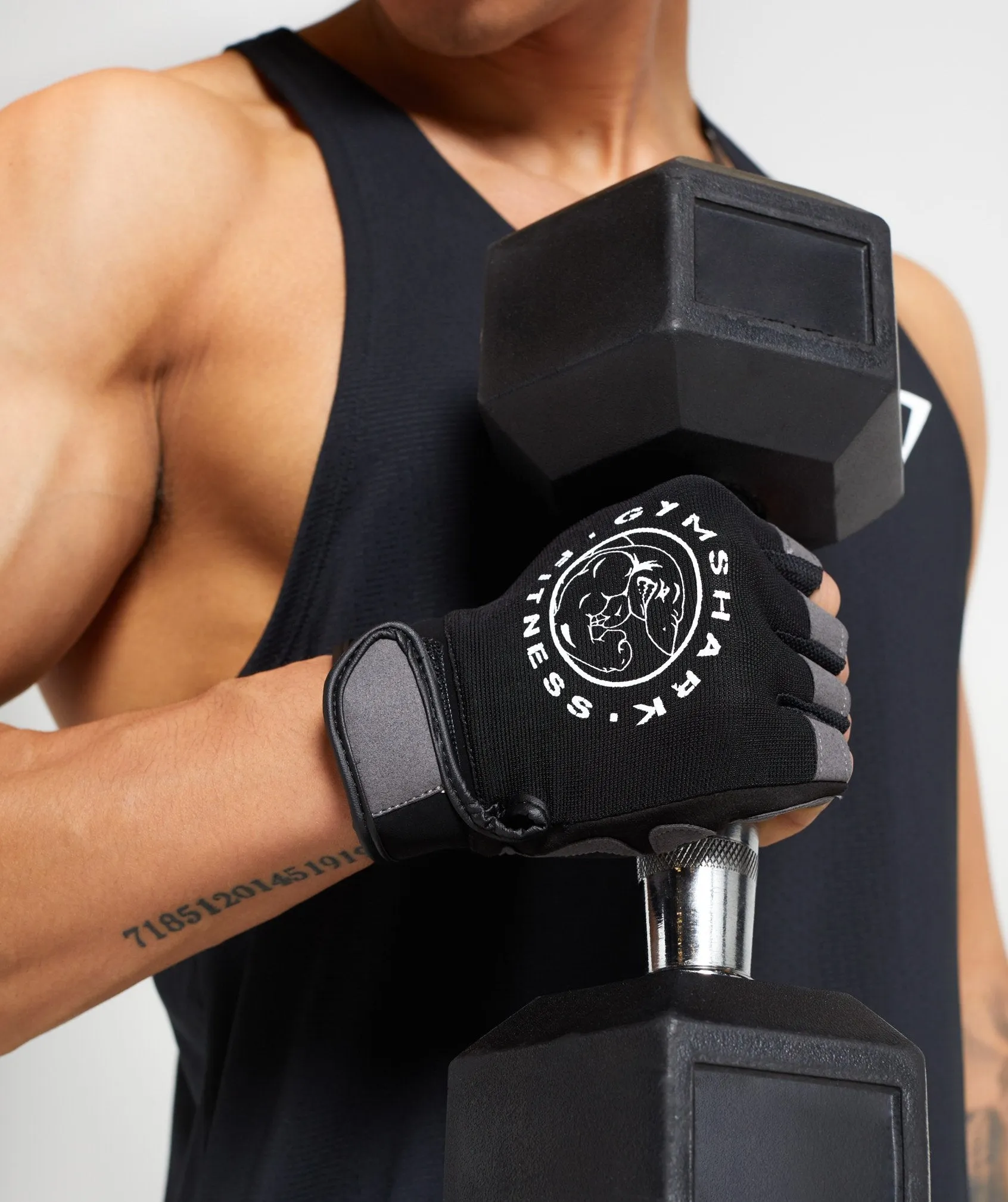 Gymshark Legacy Lifting Gloves - Black/White