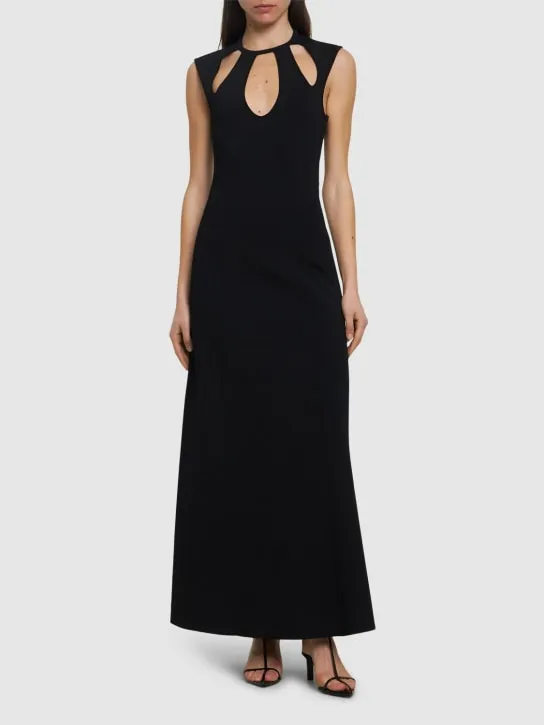 Jil Sander   Cady long dress w/cut outs 