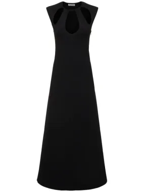 Jil Sander   Cady long dress w/cut outs 