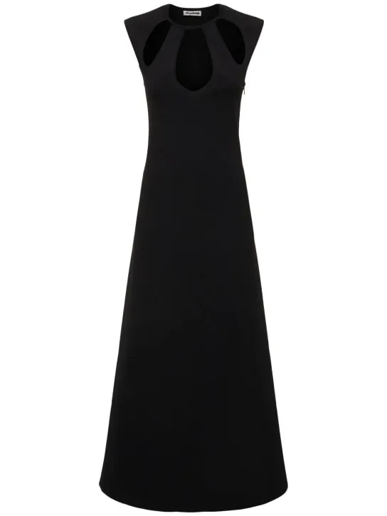 Jil Sander   Cady long dress w/cut outs 