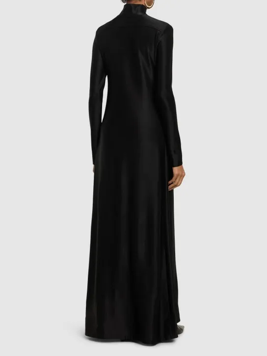 Jil Sander   Compact matte viscose jersey long dress 