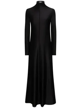 Jil Sander   Compact matte viscose jersey long dress 