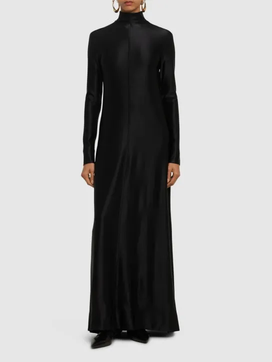 Jil Sander   Compact matte viscose jersey long dress 