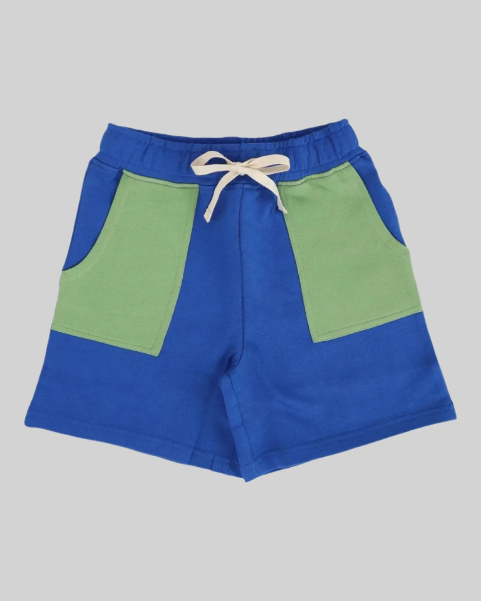 Kids' Organic Cotton Shorts - Blue Color Block