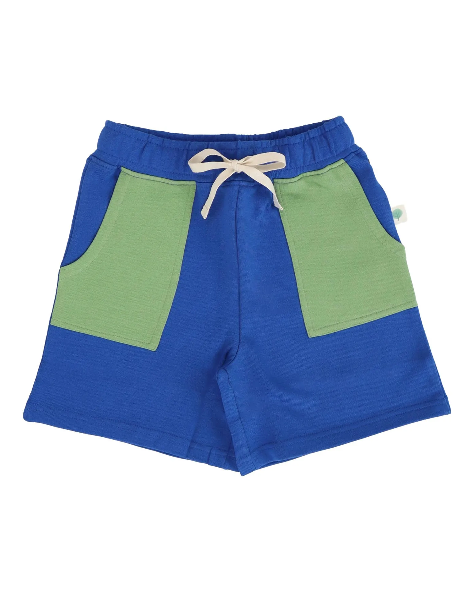 Kids' Organic Cotton Shorts - Blue Color Block