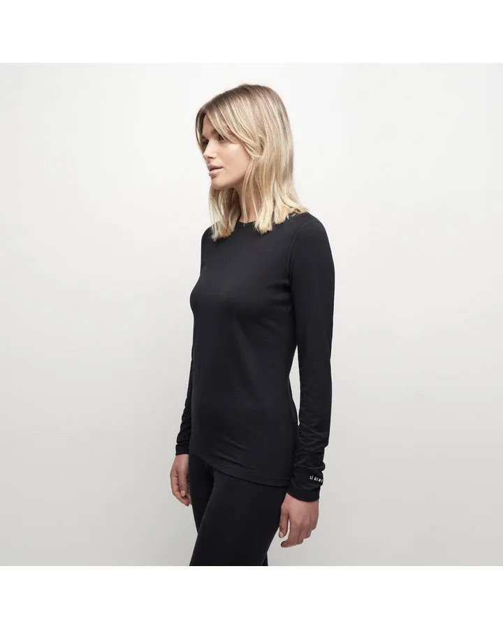 Le Bent Womens Core 200 Crew - Black