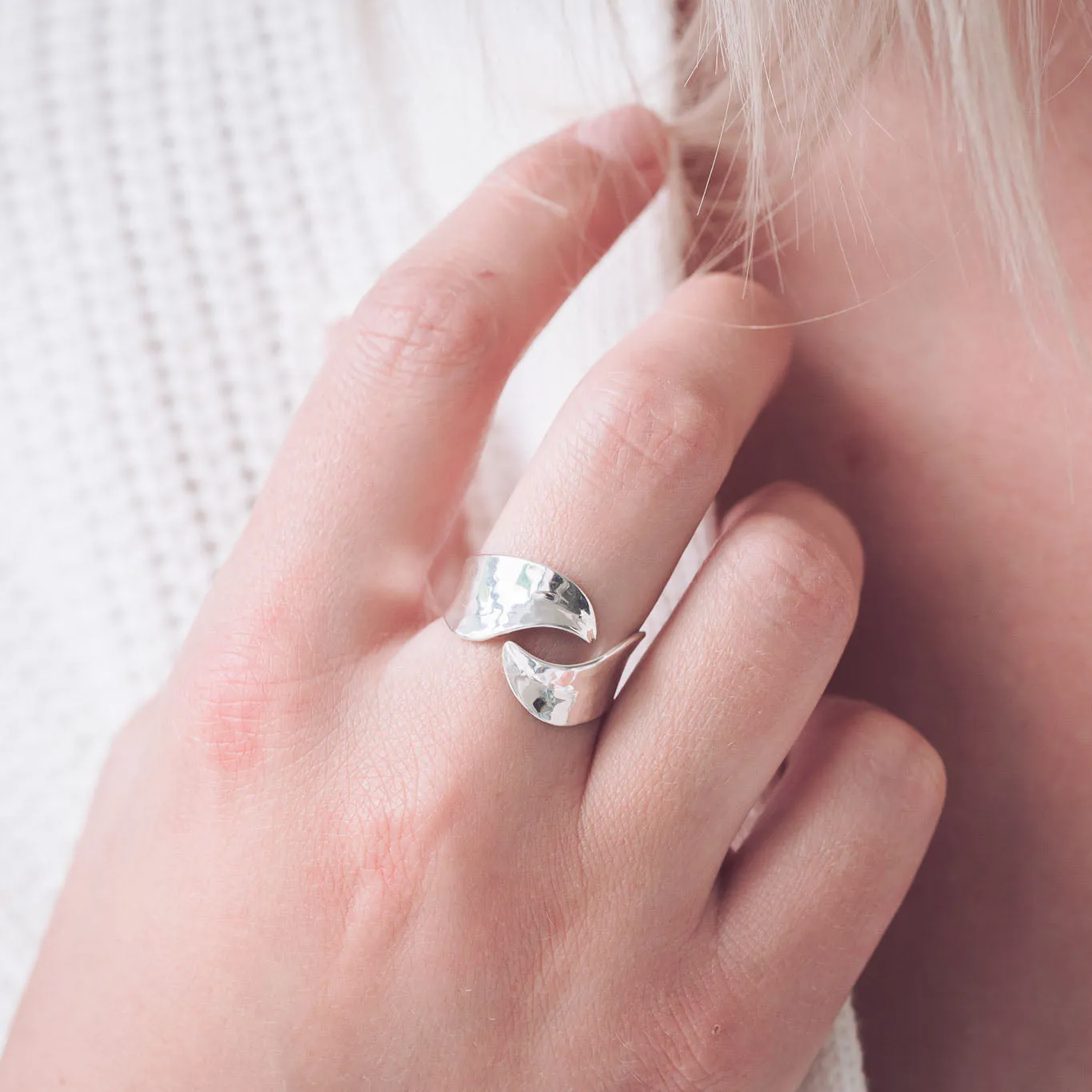 Leiska Silver Wrap Ring