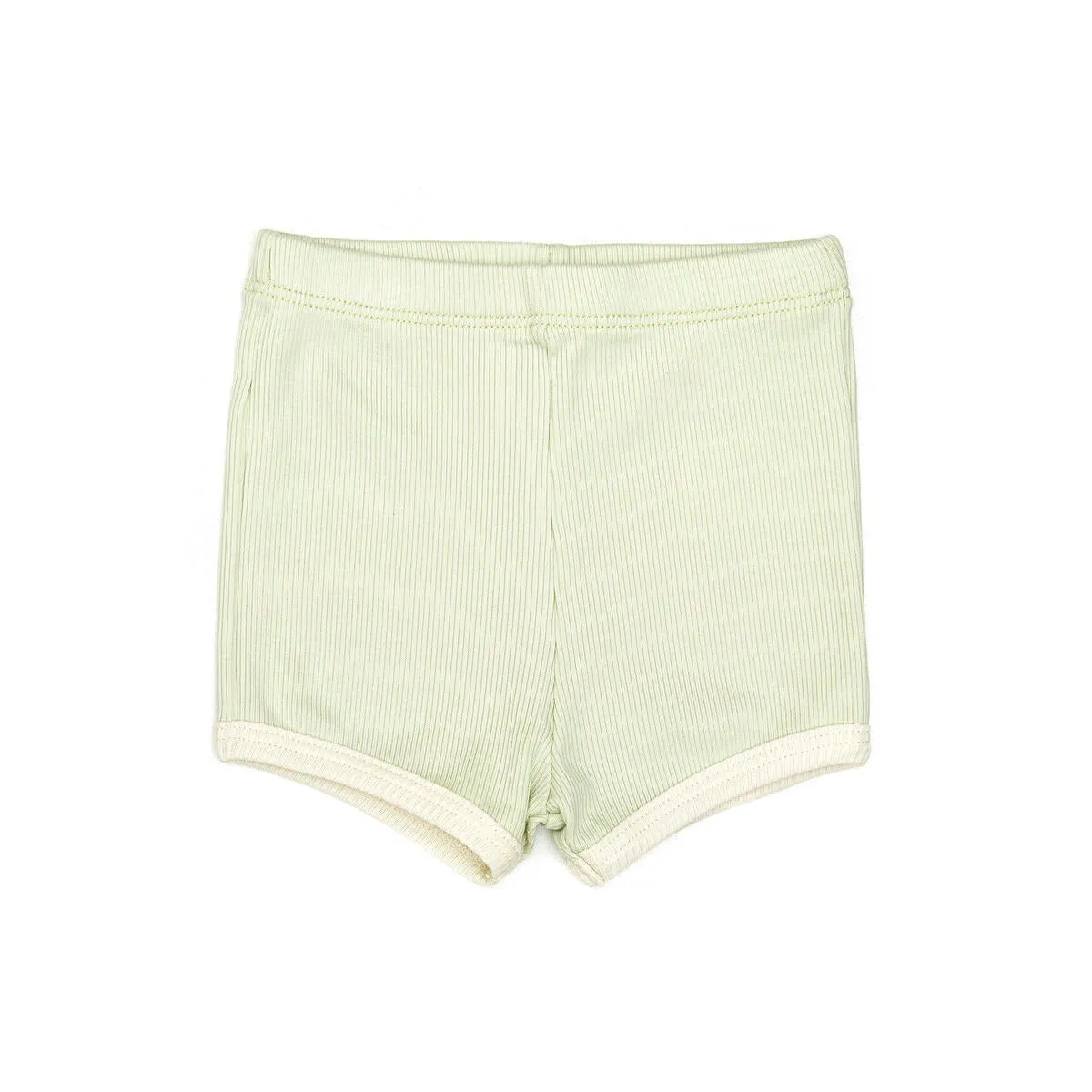 Light Green Ribbed Shorts