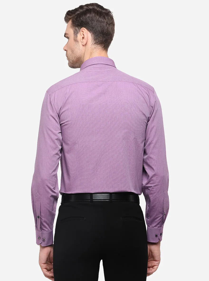 Light Purple Solid Regular Fit Formal Shirt | Greenfibre