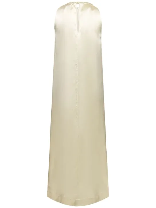 Loulou Studio   Morene silk blend halter neck long dress 