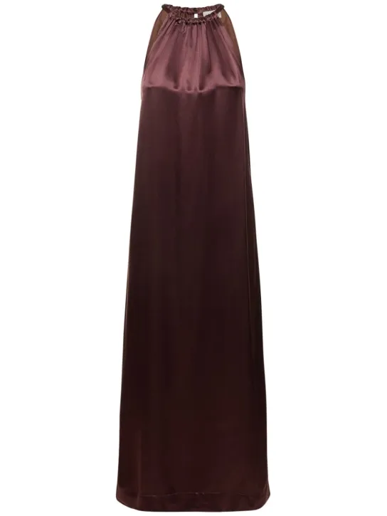 Loulou Studio   Morene silk blend halter neck long dress 