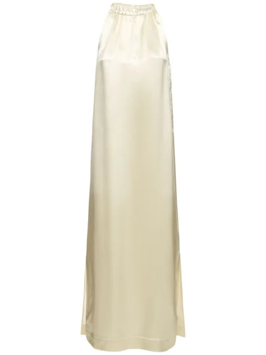 Loulou Studio   Morene silk blend halter neck long dress 