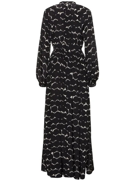 Max Mara   Printed silk crepe de chine long dress 