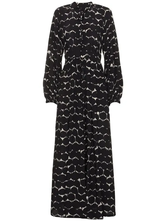 Max Mara   Printed silk crepe de chine long dress 