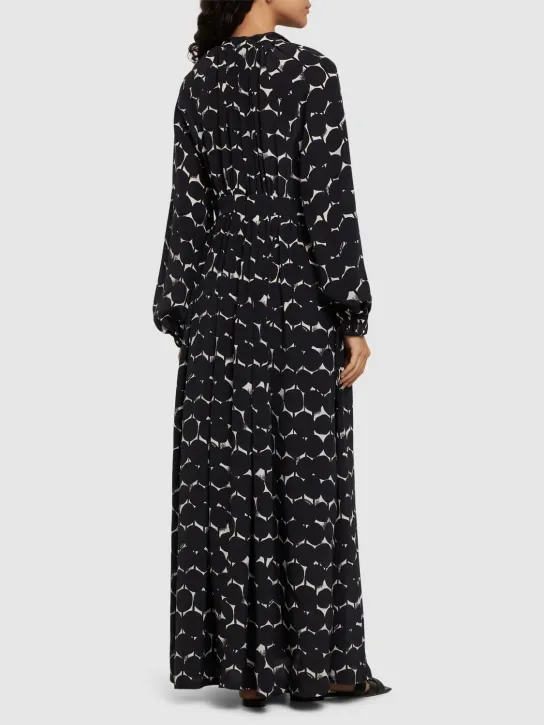 Max Mara   Printed silk crepe de chine long dress 