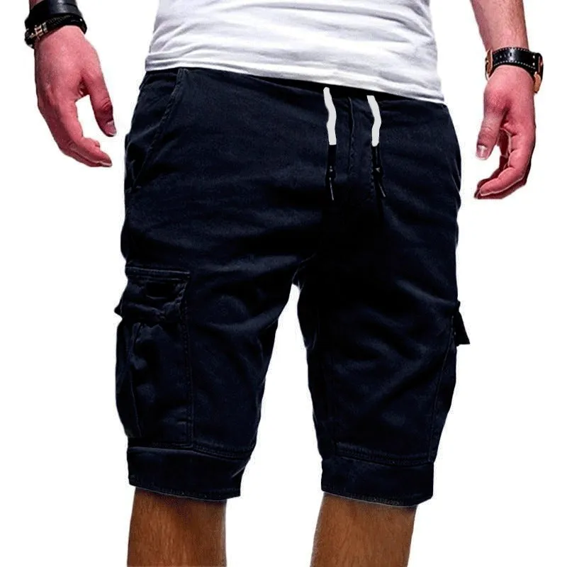 Men Breathable Anti- Wrinkle Chino Cargo Quick Dry Shorts Multi Pockets Summer Beach Pants | ZK36