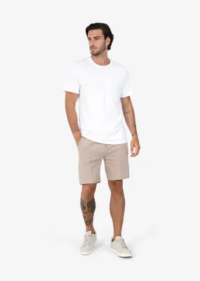 Mens All Around Lounge Tee White & Shorts Oat Marl Set