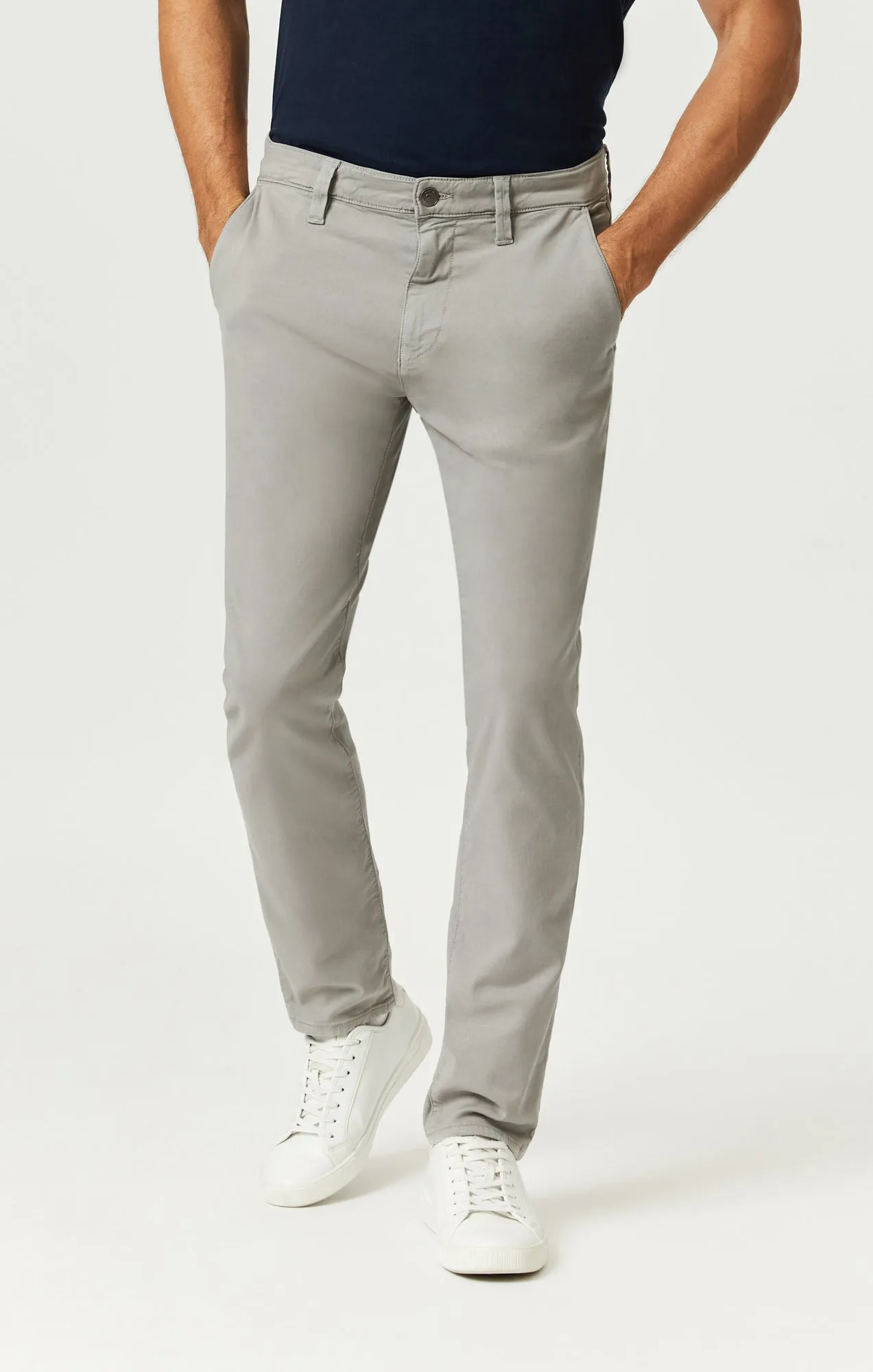 MILTON SLIM STRAIGHT CHINO IN IRON LUXE TWILL