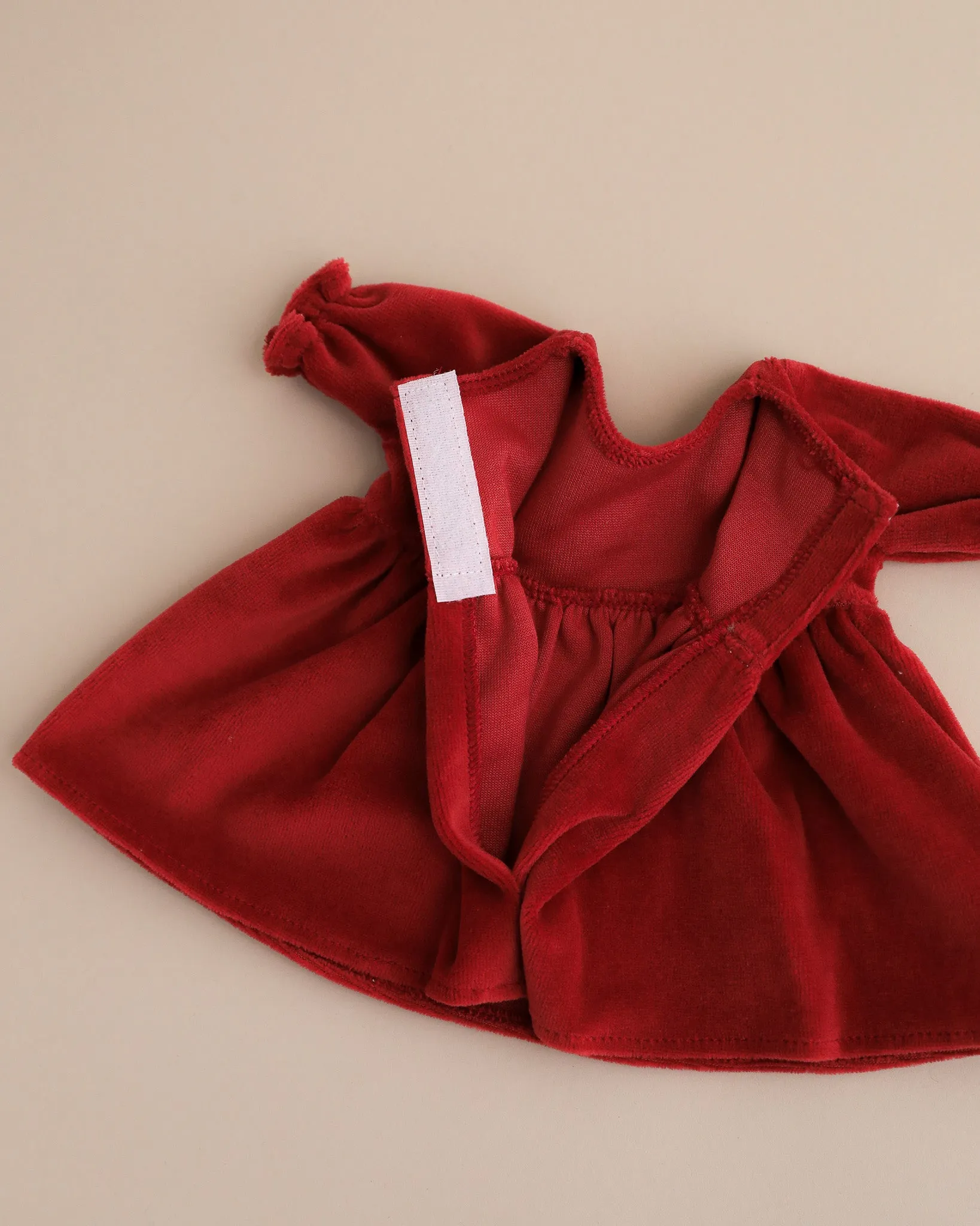 Minikane Doll Clothes | Doll Velvet Dress - Red