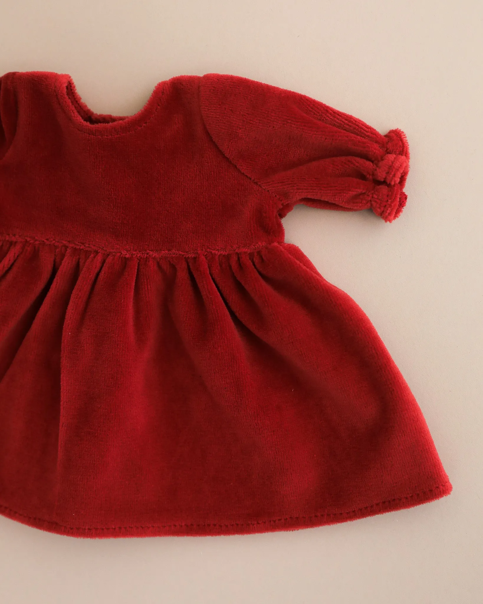 Minikane Doll Clothes | Doll Velvet Dress - Red