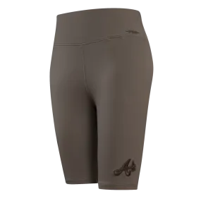 MLB ATLANTA BRAVES NEUTRAL JERSEY WOMEN'S BIKE SHORT (DARK TAUPE)