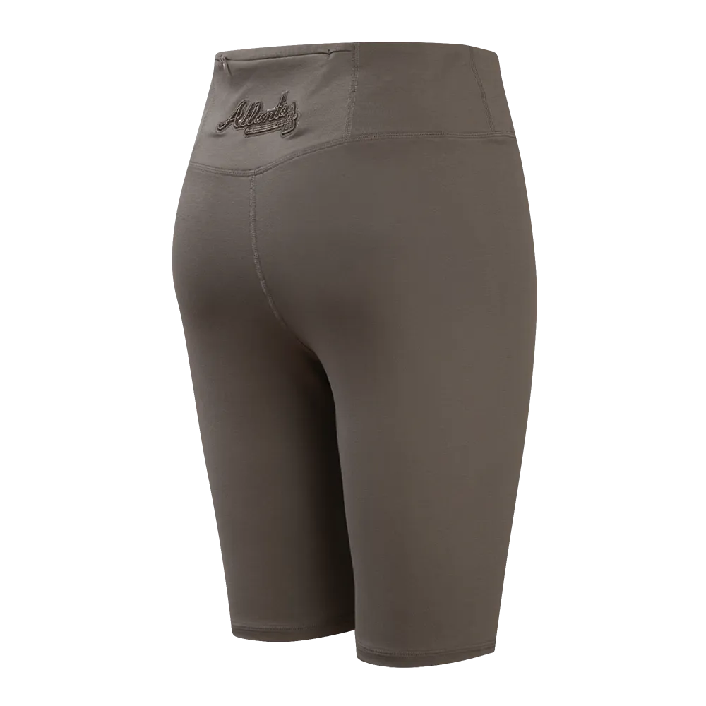 MLB ATLANTA BRAVES NEUTRAL JERSEY WOMEN'S BIKE SHORT (DARK TAUPE)