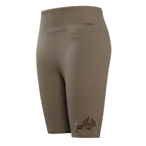 MLB ATLANTA BRAVES NEUTRAL JERSEY WOMEN'S BIKE SHORT (TAUPE)