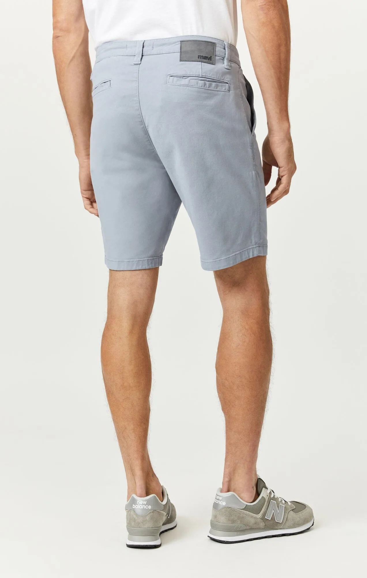 NOAH SHORTS IN PEARL BLUE LUXE TWILL