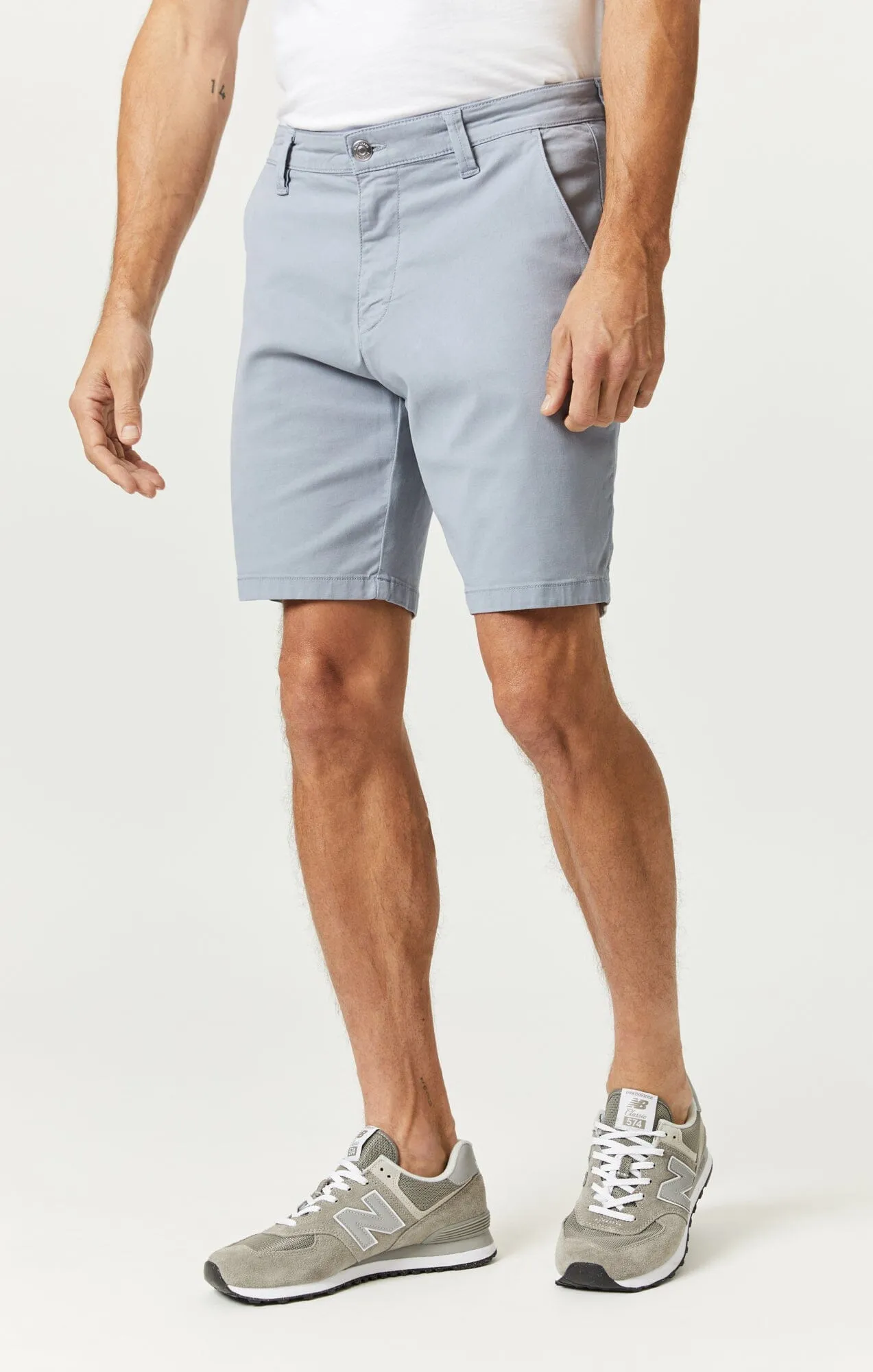 NOAH SHORTS IN PEARL BLUE LUXE TWILL