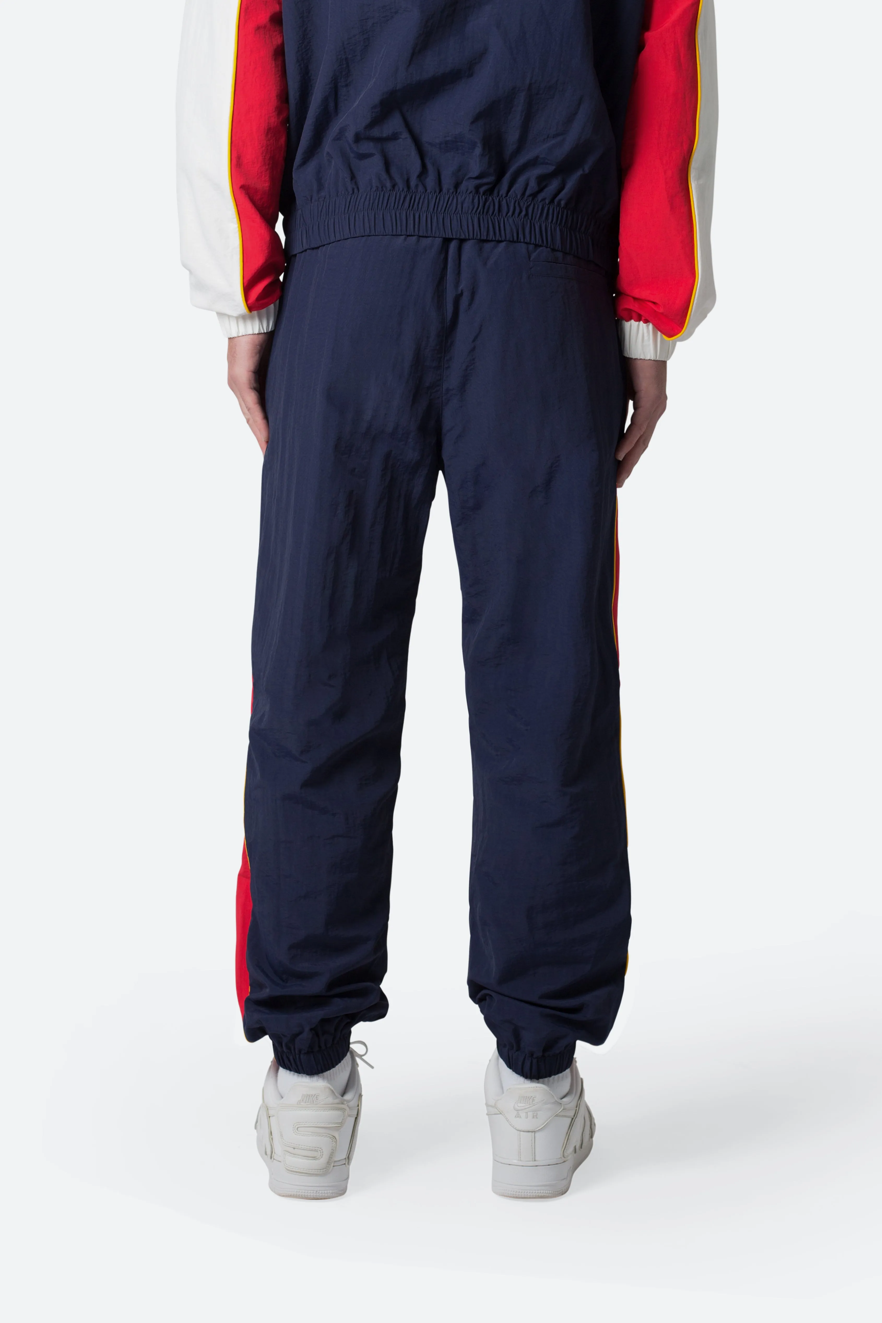 Nylon Track Pants - Red/White/Blue