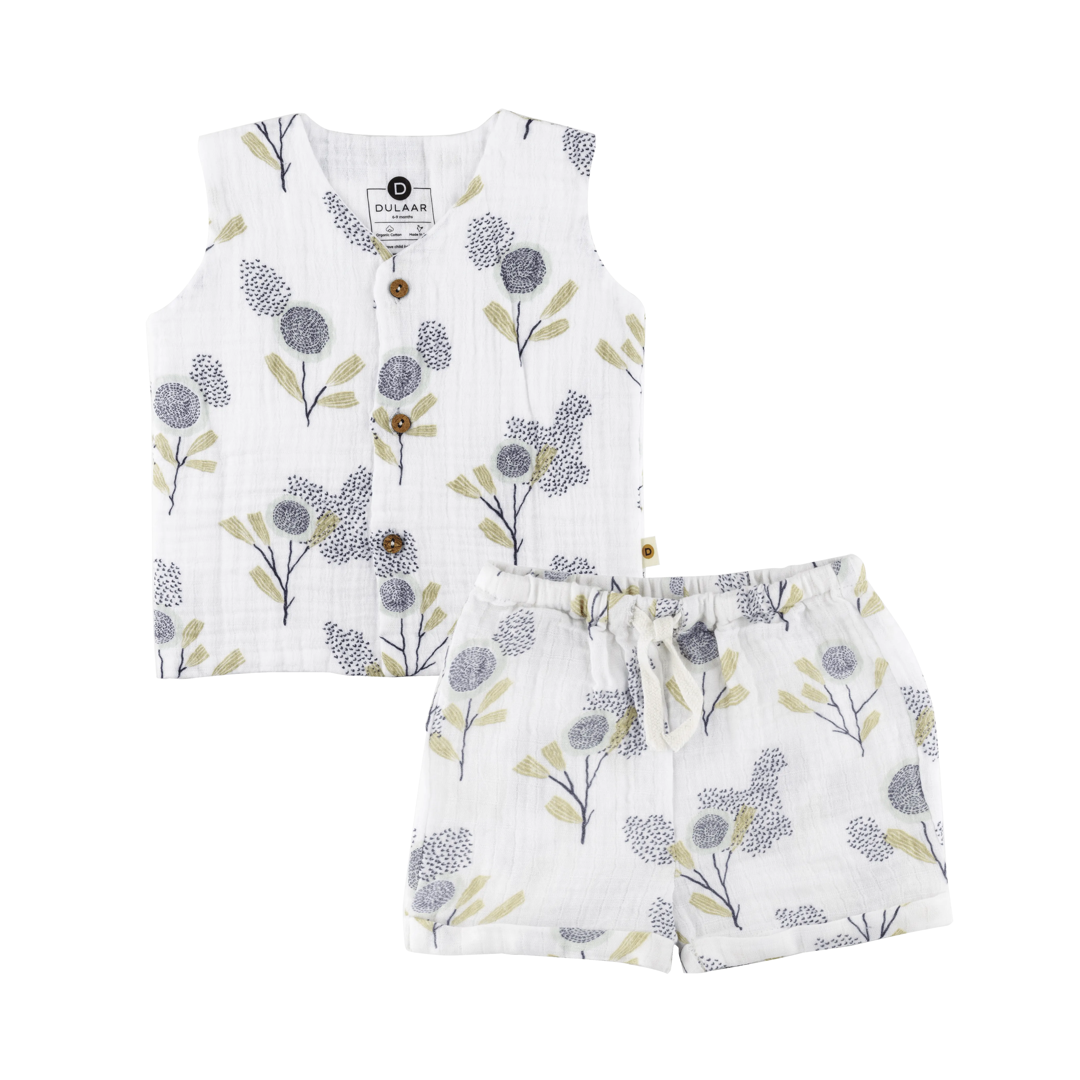 Organic Muslin Vest & Shorts Set | The Happy Camper