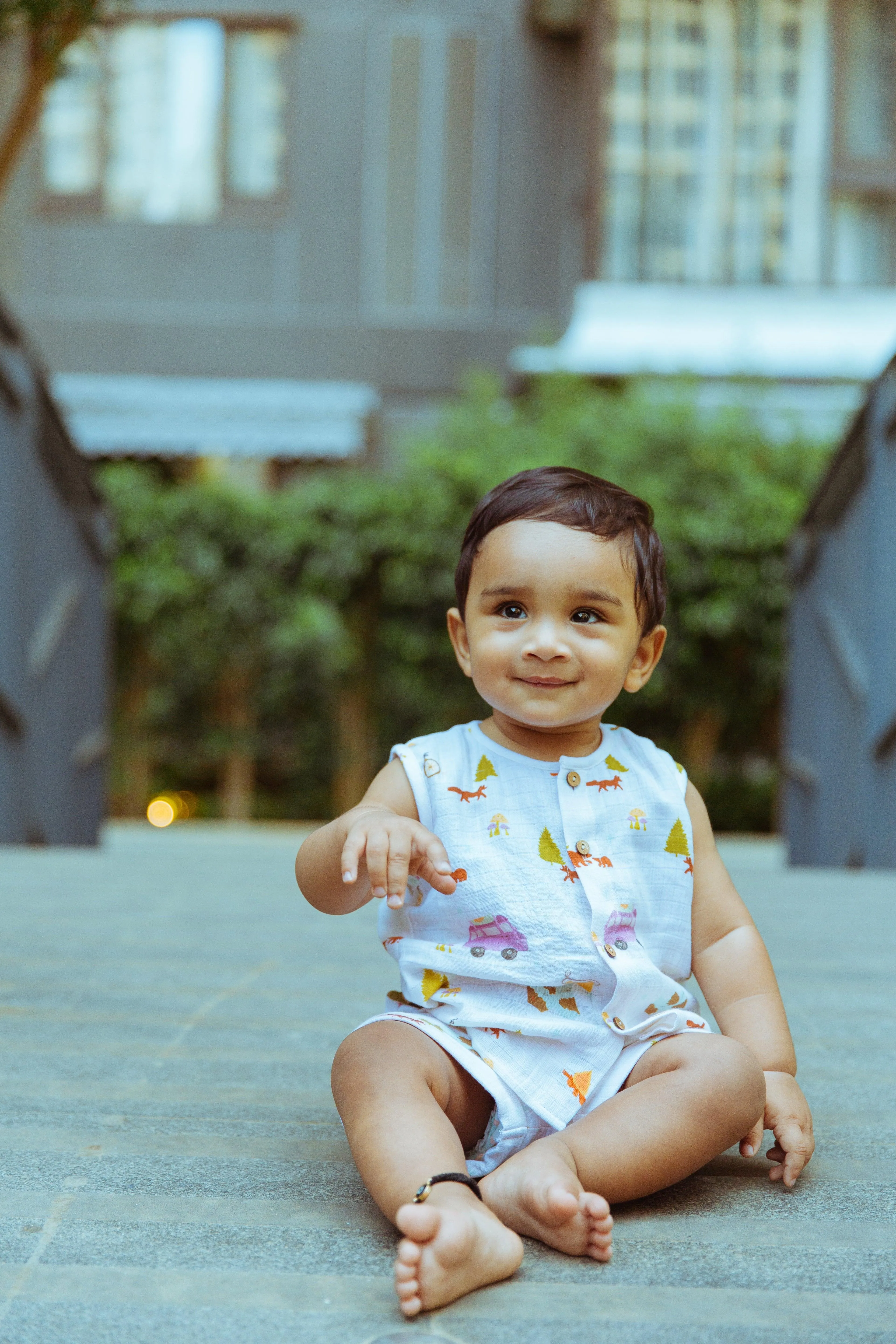 Organic Muslin Vest & Shorts Set | The Sparrow And Flower