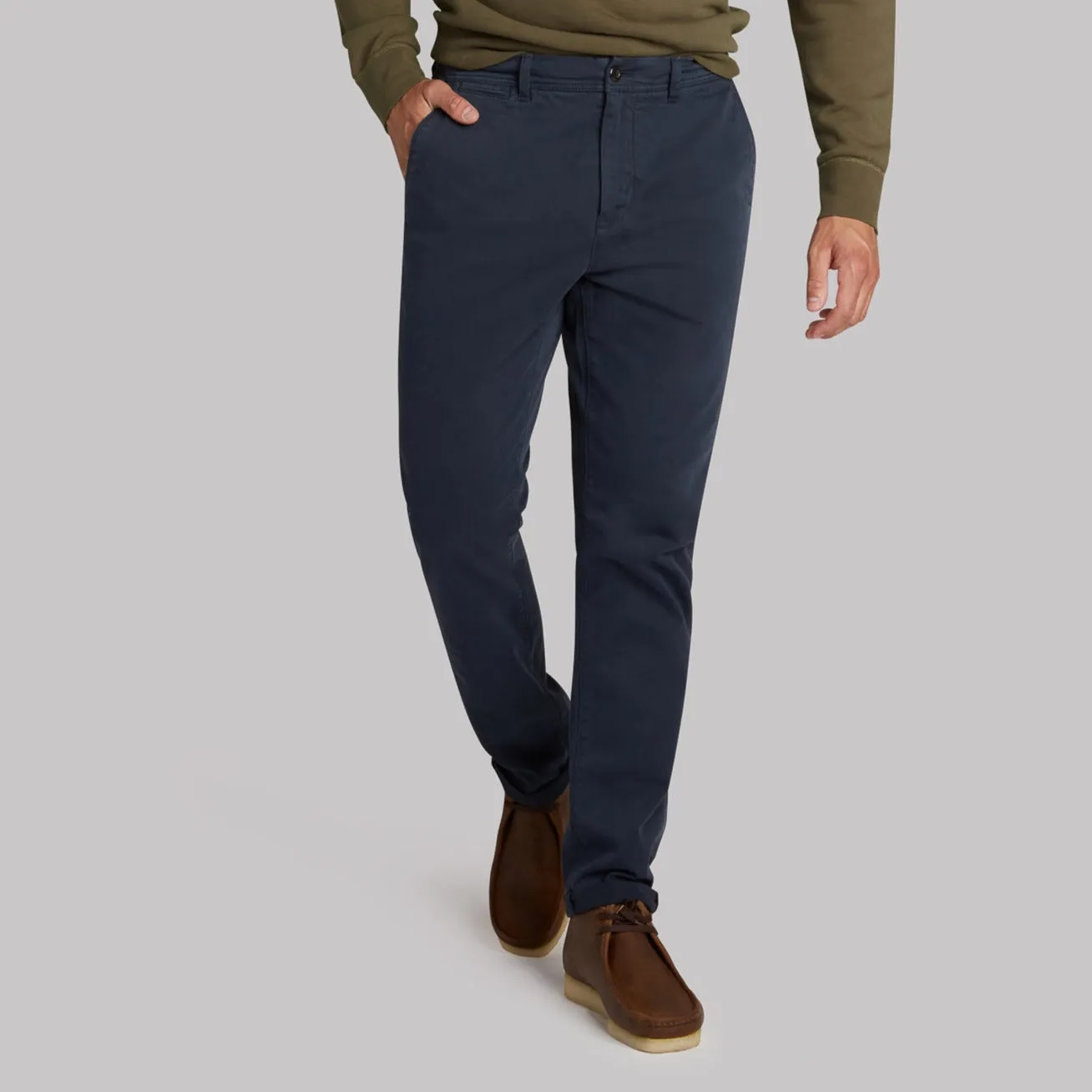 Precision Stretch Classic Fit Chino - Graphite Blue