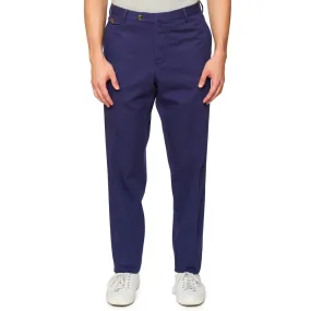 PT01 PANTALONI TORINO Indigo Purple "Sharp Fit" Chino Pants NEW