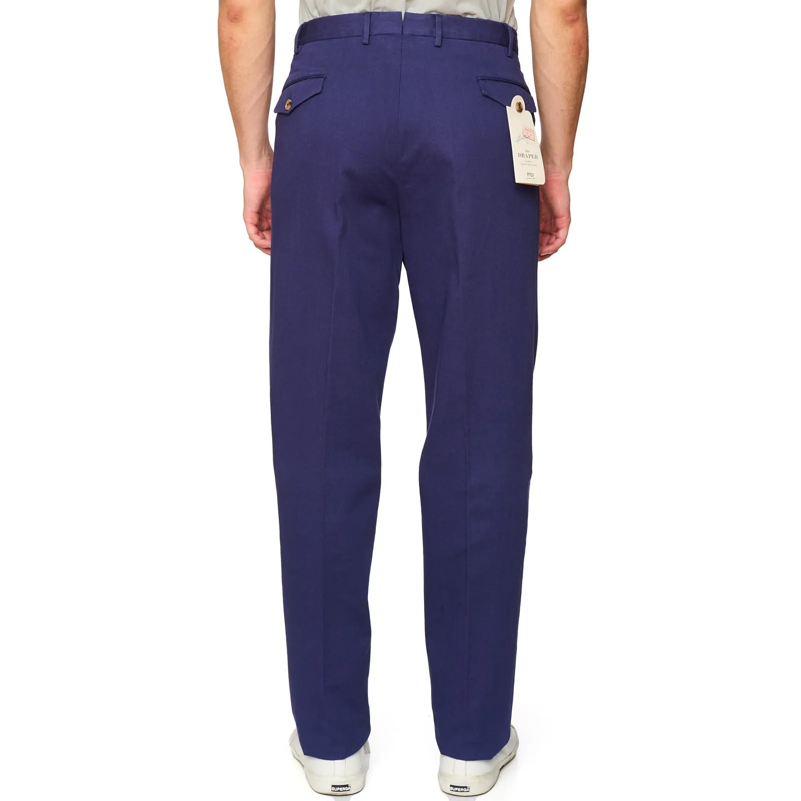 PT01 PANTALONI TORINO Indigo Purple "Sharp Fit" Chino Pants NEW