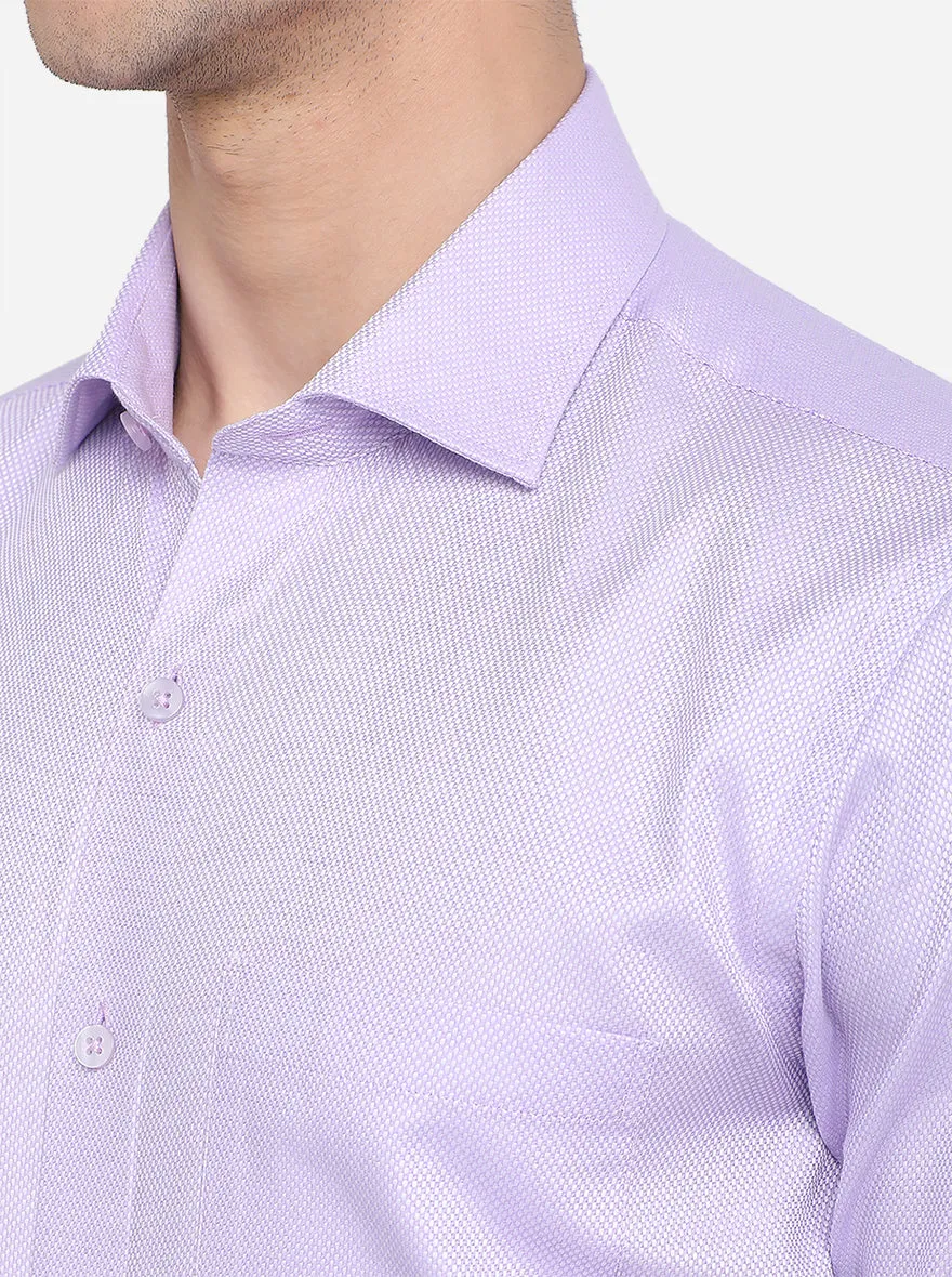 Purple Solid Slim Fit Formal Shirt | Metal