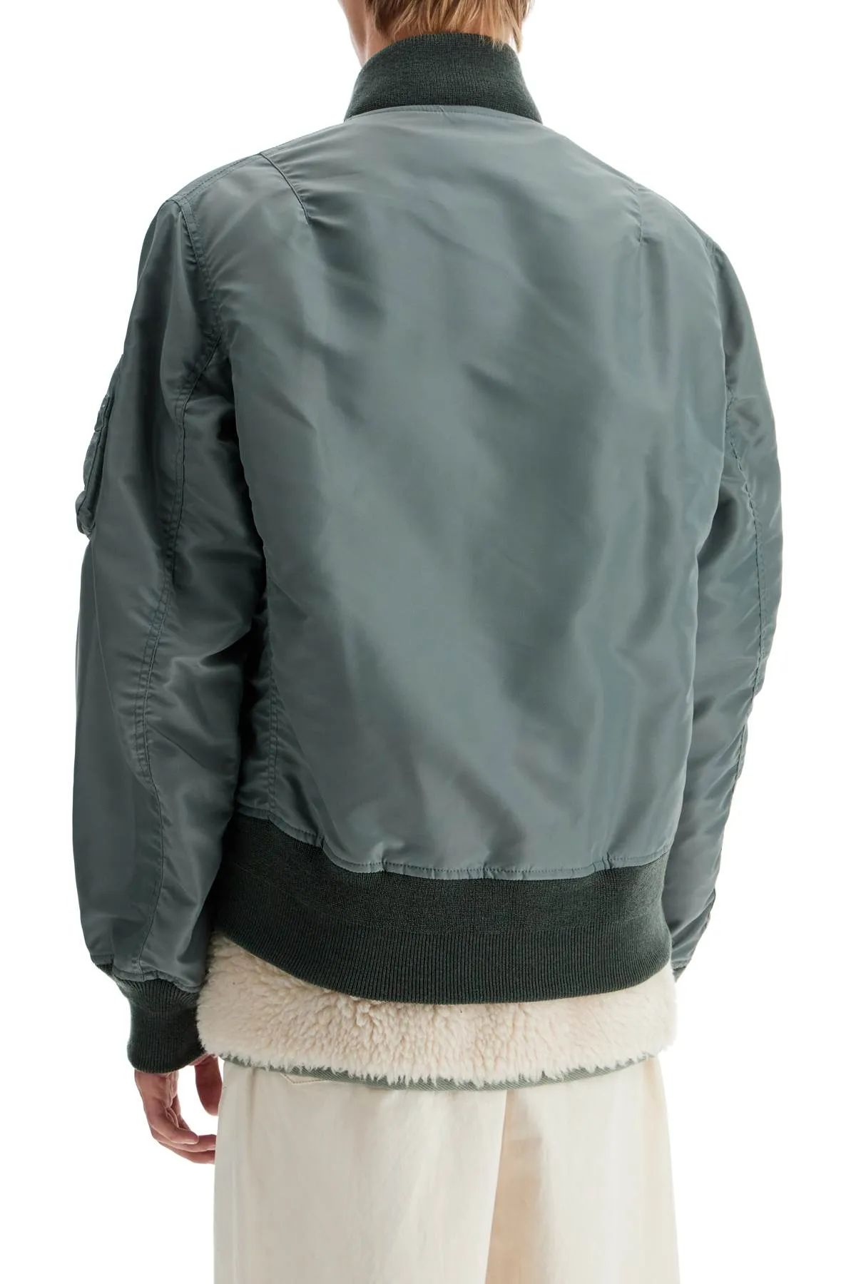 SACAI layered hybrid bomber jacket