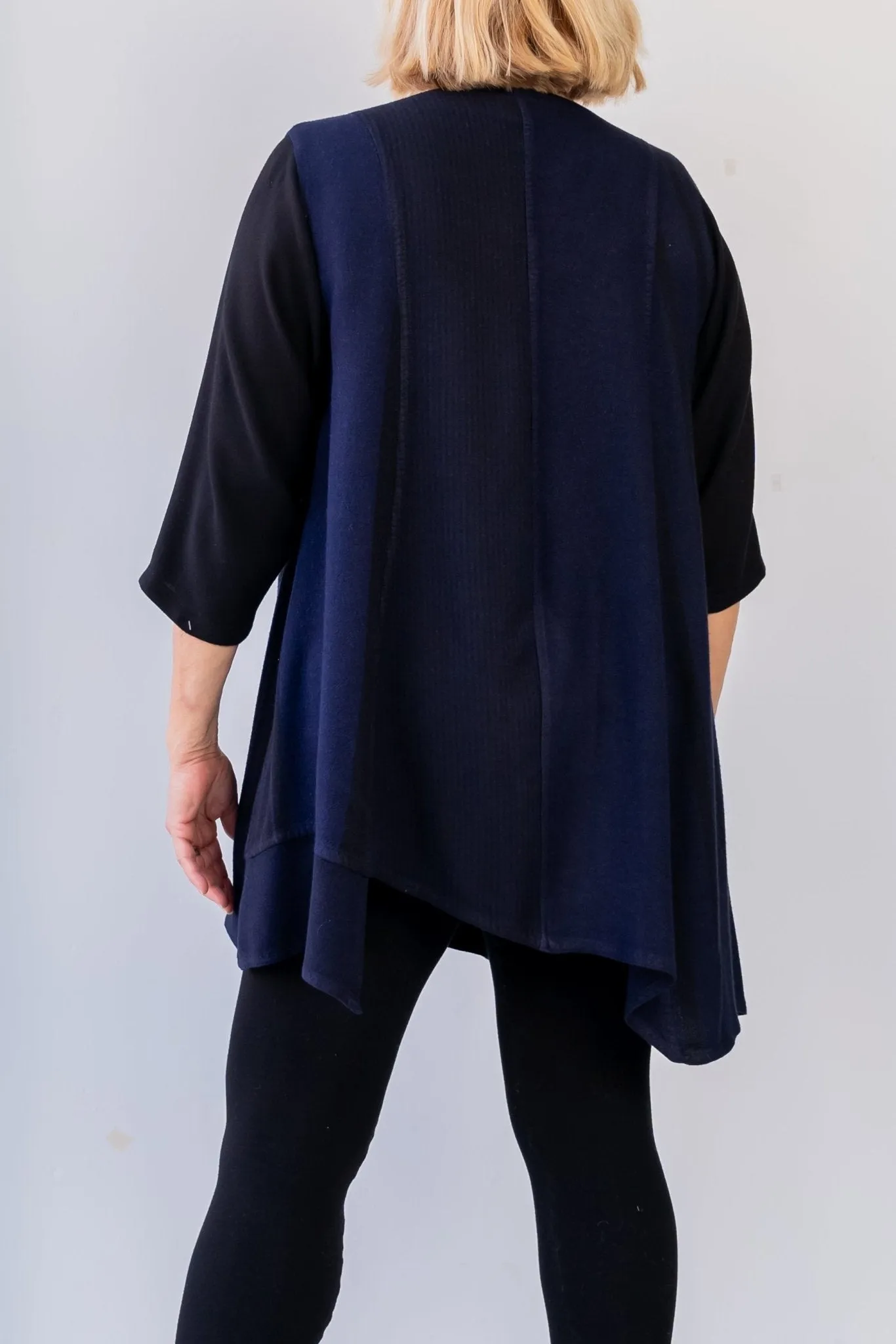 Stripe Tunic - Black w/ Purple Indigo