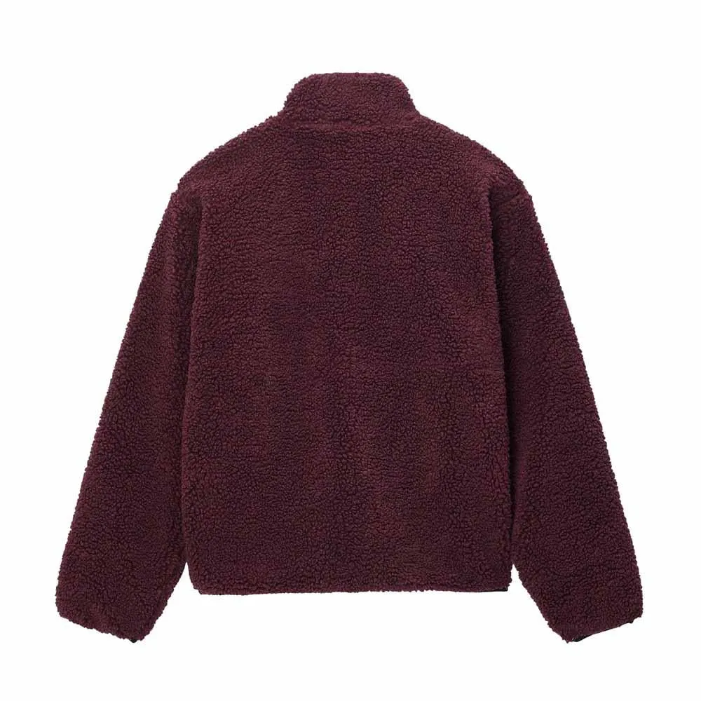 Stussy Sherpa Reversibile Jacket Burgundy