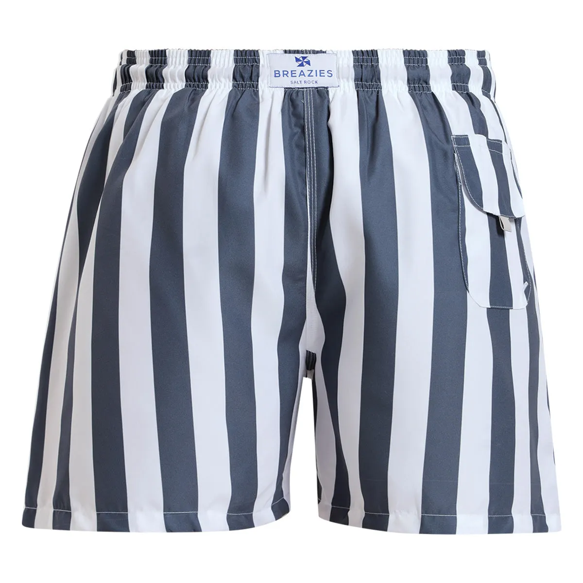 Swim Shorts - Stripes | Steel & White