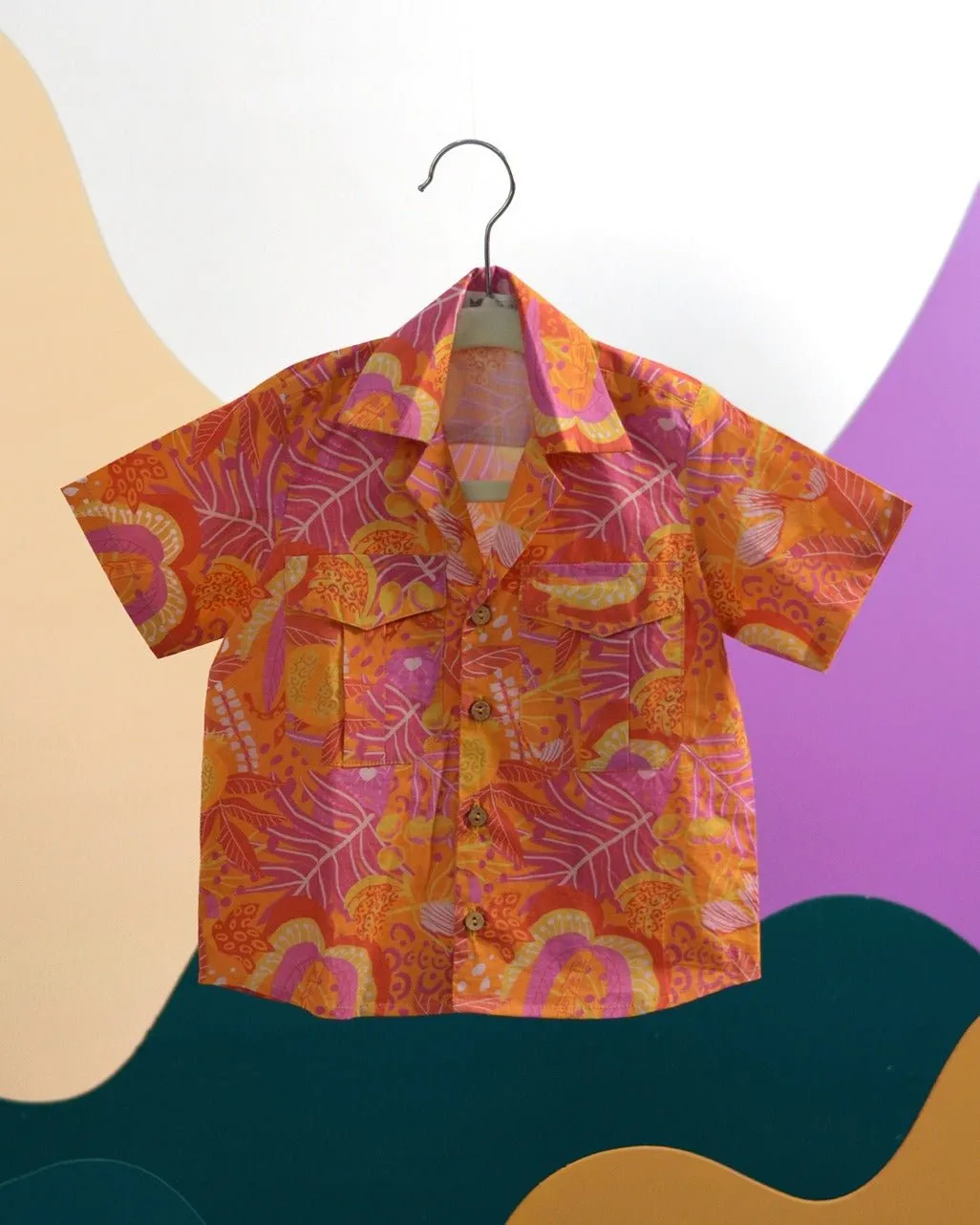 Tango Tropics Printed Cotton Hawaiian Shirt