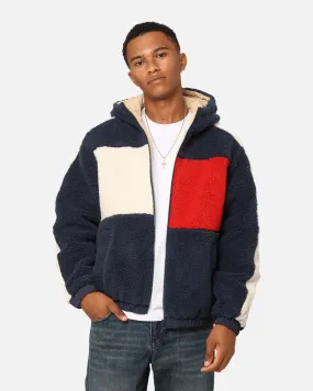 Tommy Jeans TJM Reversible Sherpa Jacket Twilight Navy/Multi-Coloured